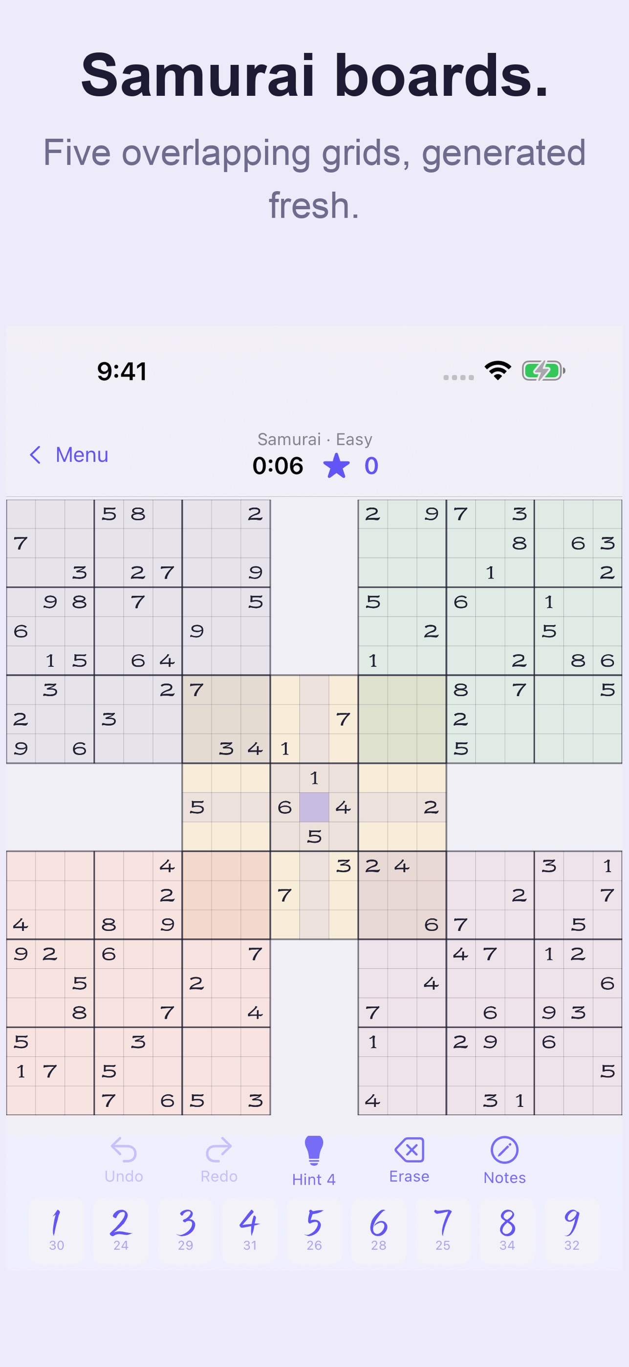 Screenshot 2 of SamuraiKu: Samurai Sudoku