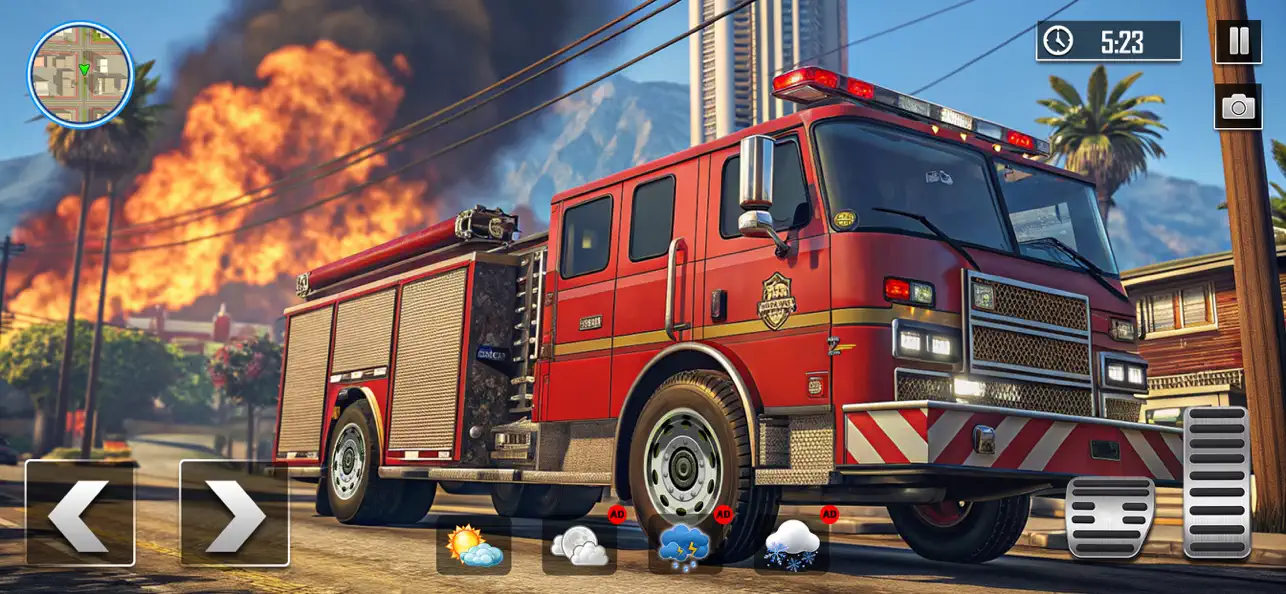 Screenshot #1 pour Jeu Sauvetage Camion Pompiers
