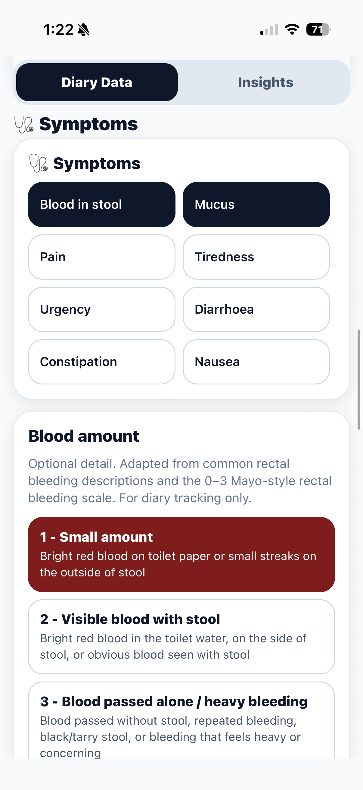IBD Symptom Logger