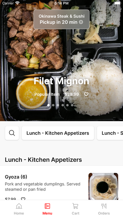 Okinawa Steak & Sushi iPhone screenshot 2 - Food & Drink app