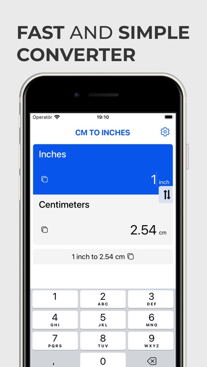 Cm to Inches Converter App