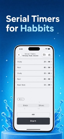 Countdown Timer Aqua Hourglass Screenshot 5 of 6