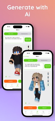 Skins for Minecraft: SkinVault iPhone screenshot