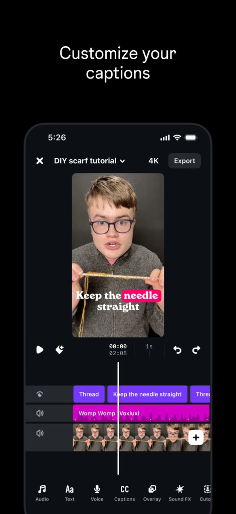 Edits: Video Editor - Dynamic Caption Control