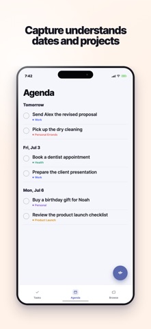 Capture: Voice Task Manager iPhone screenshot