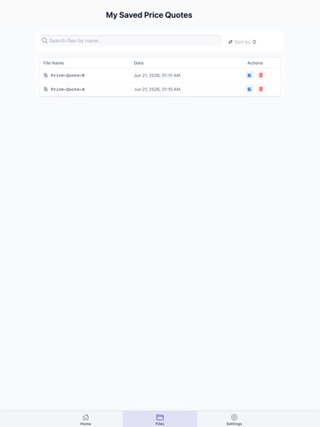 Work Estimate iPad screenshot