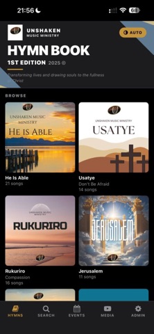 Unshaken Music Hymn Book screenshot