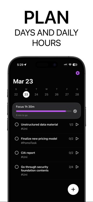Focus to do: PomoTask Screenshot 2 of 5