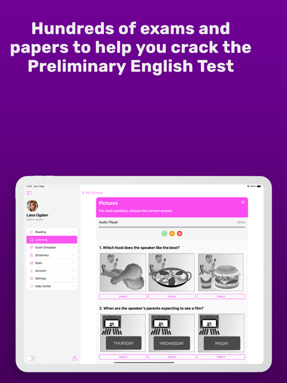 English B1 PET iPad screenshot 8 - Education app