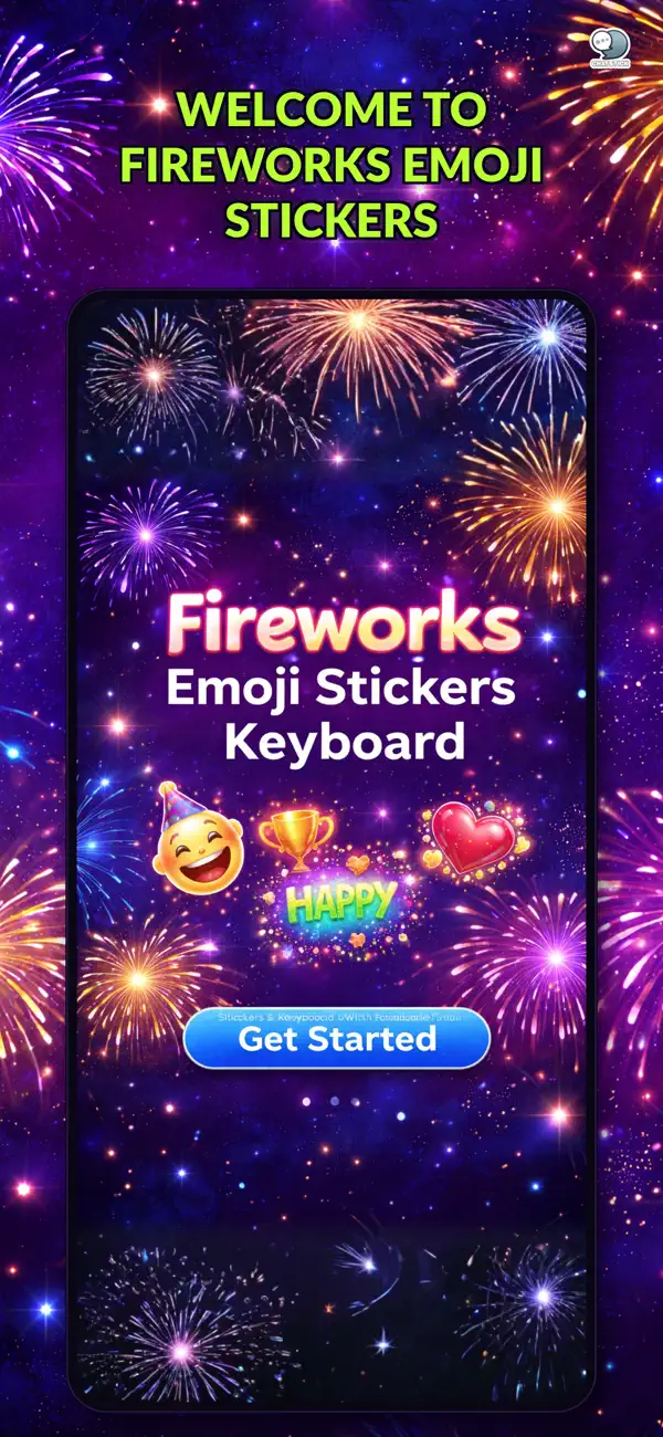 Screenshot #1 pour Fireworks Emoji Stickers by CS