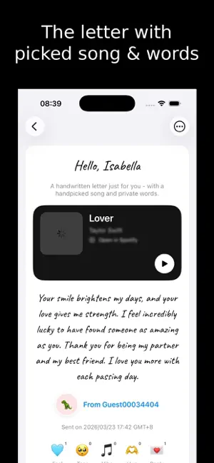 FlowithMusic-Letter,song,words screenshot 2