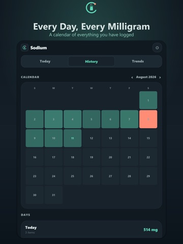 Sodium Tracker: Salt Counter iPad screenshot