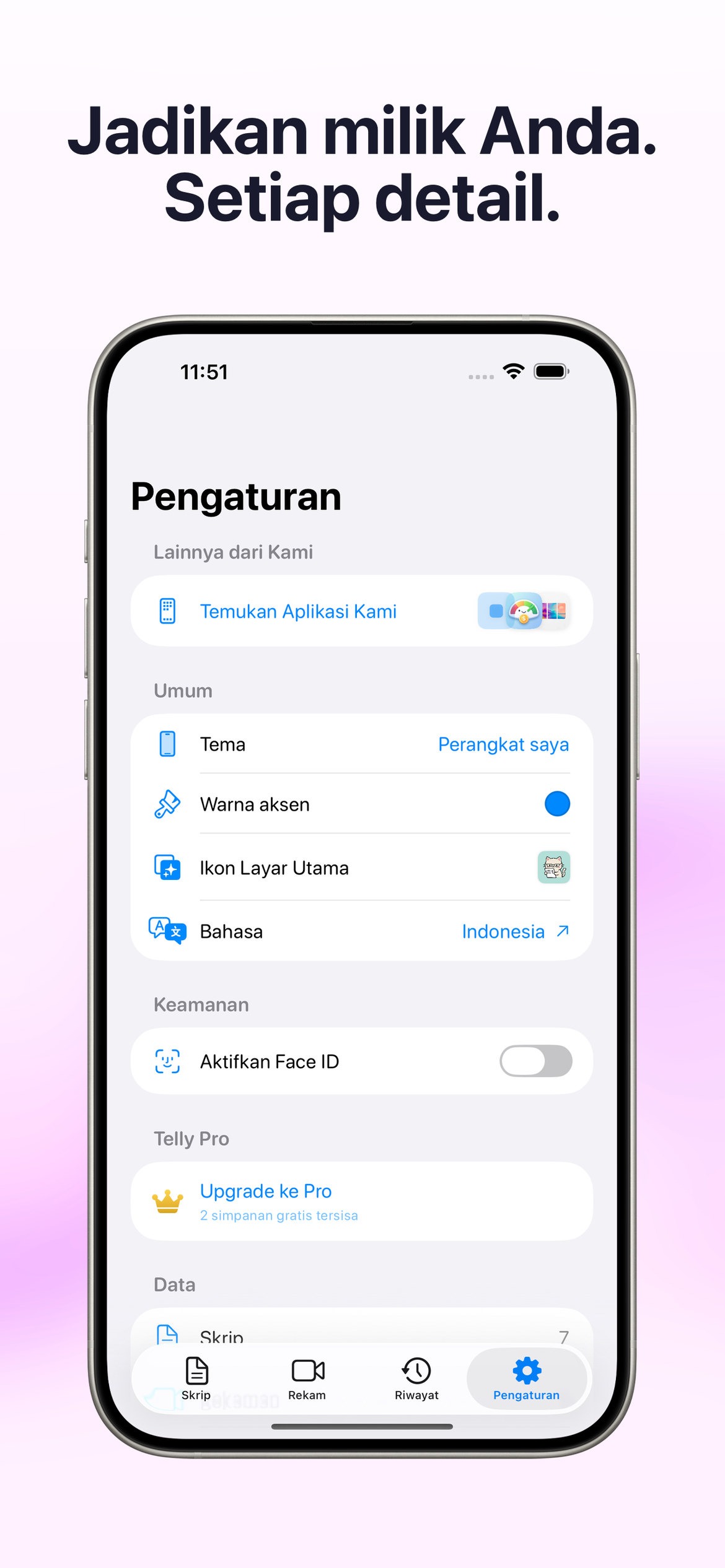 Sesuaikan Setiap Detail