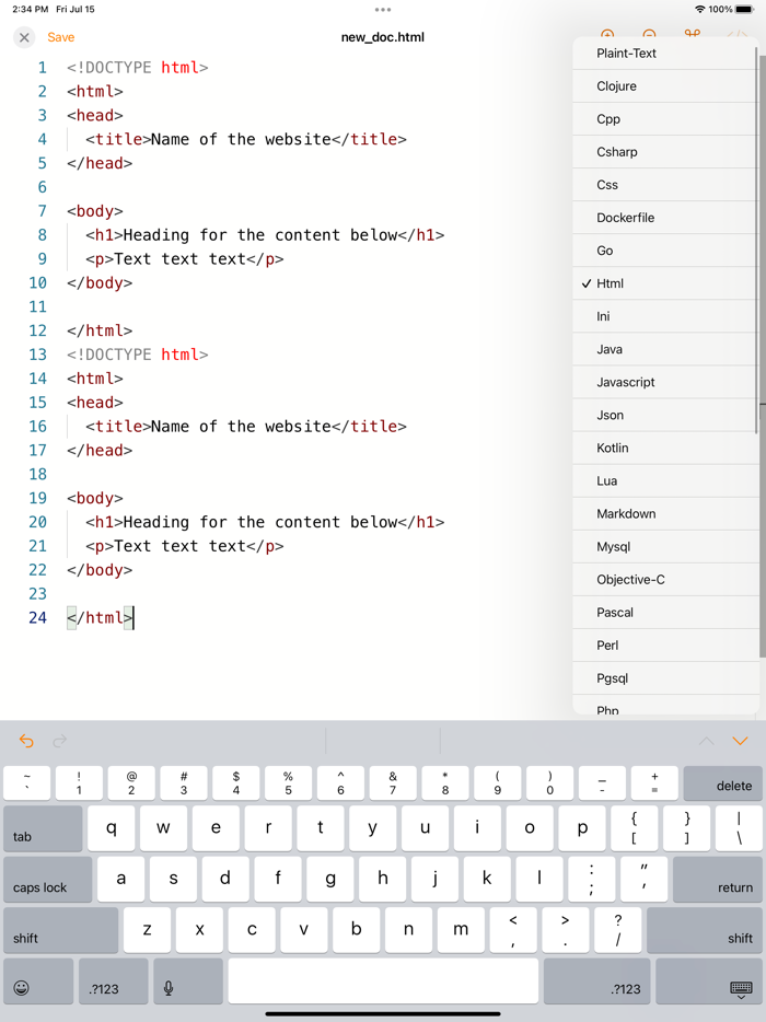 Text Editor App