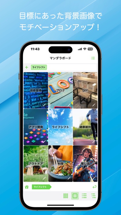 マンダラボード | マンダラ形式の目標達成シート