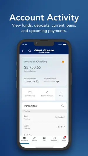 Point Breeze Credit Union App screenshot 3
