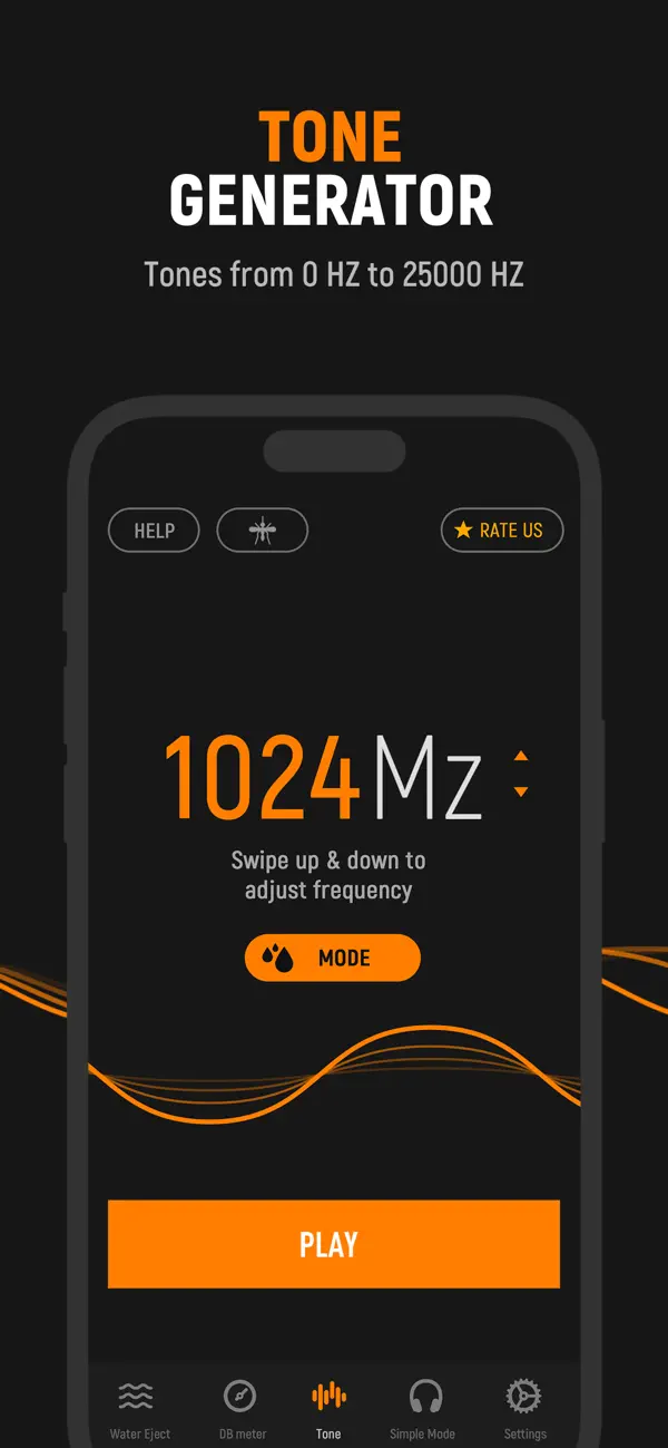 Screenshot #1 pour Frequency Sound Generator App