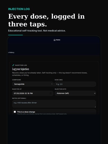 GLP BodyGuard: GLP-1 Tracker iPad screenshot