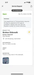 NYC 311 screenshot #3 for iPhone