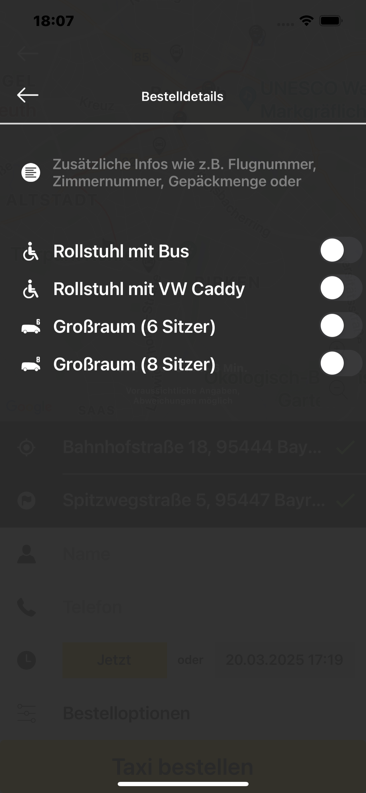 Taxi Kroter - Bayreuth