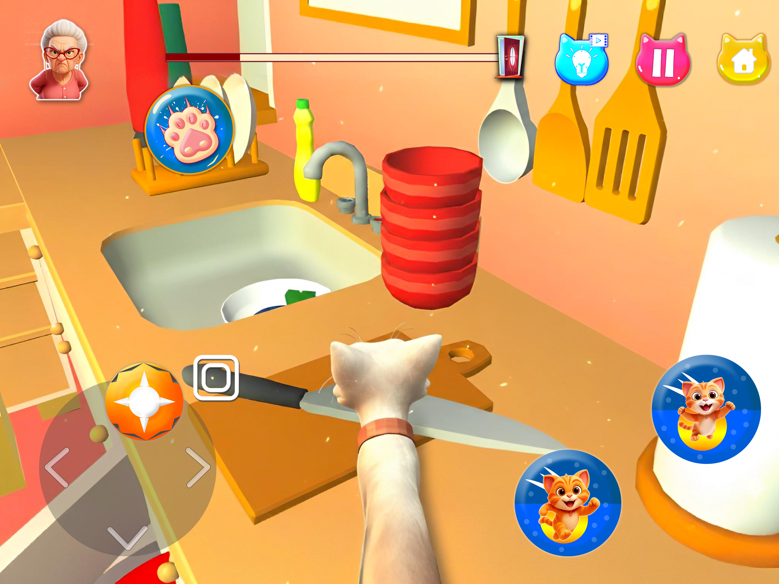 Cat And Granny - Cat Games