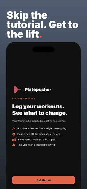 Platepusher: Gym Log screenshot 1