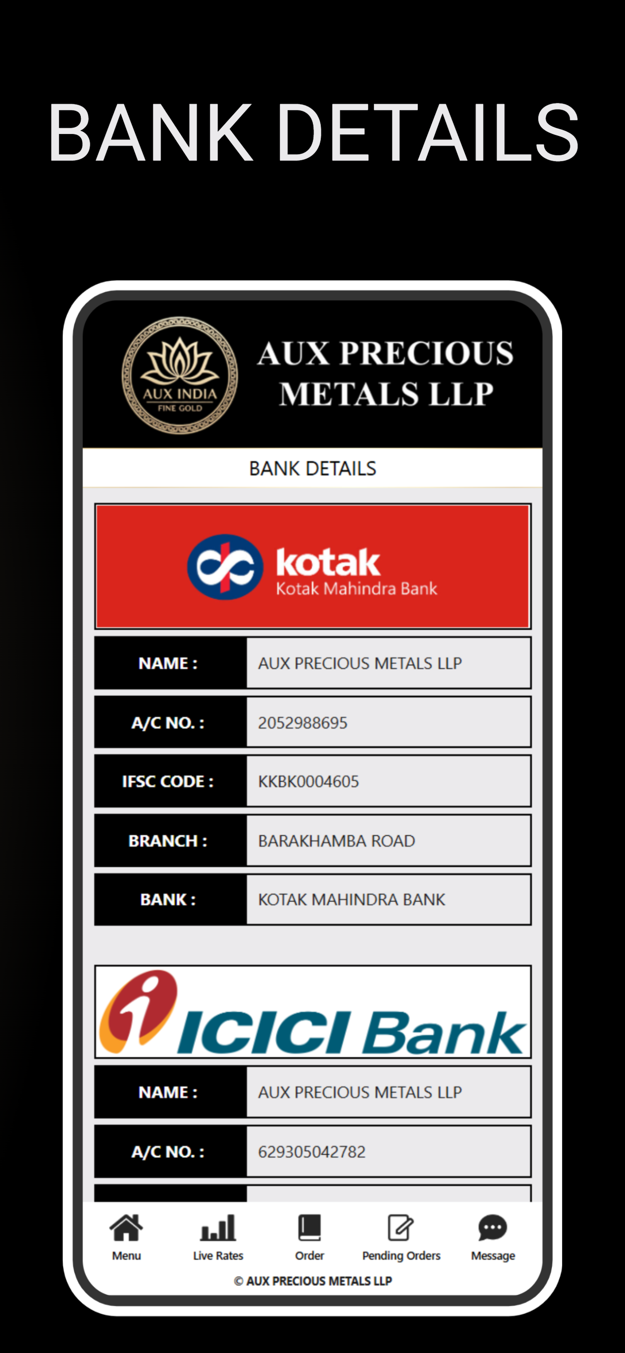 Aux Precious Metals