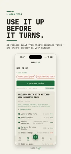 Capture d'écran de Food Expiry Tracker : SHELF sur iPhone 4