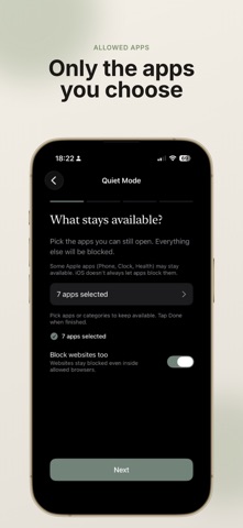 Quiet: App Blocker iPhone screenshot