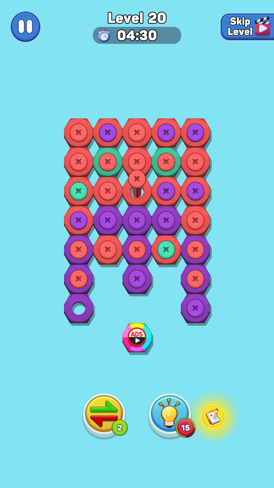 #4. Nut n Bolt Sort: Color Puzzle (iOS) Bởi: ABI GLOBAL LTD.