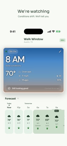 Walk Window: Walking Weather iPhone screenshot