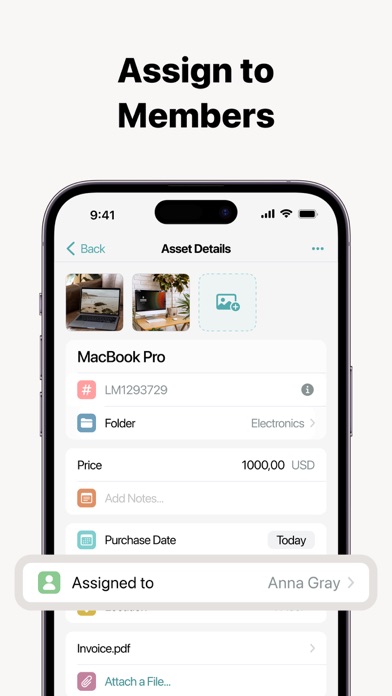 Assetsy: Inventory Tracker App Screenshot