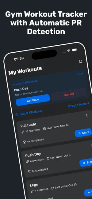 Liftzr: Gym Workout Tracker screenshot 1