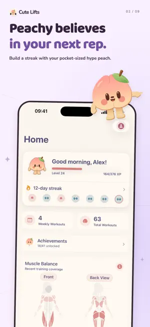 Cute Lifts: Workout Tracker screenshot 2