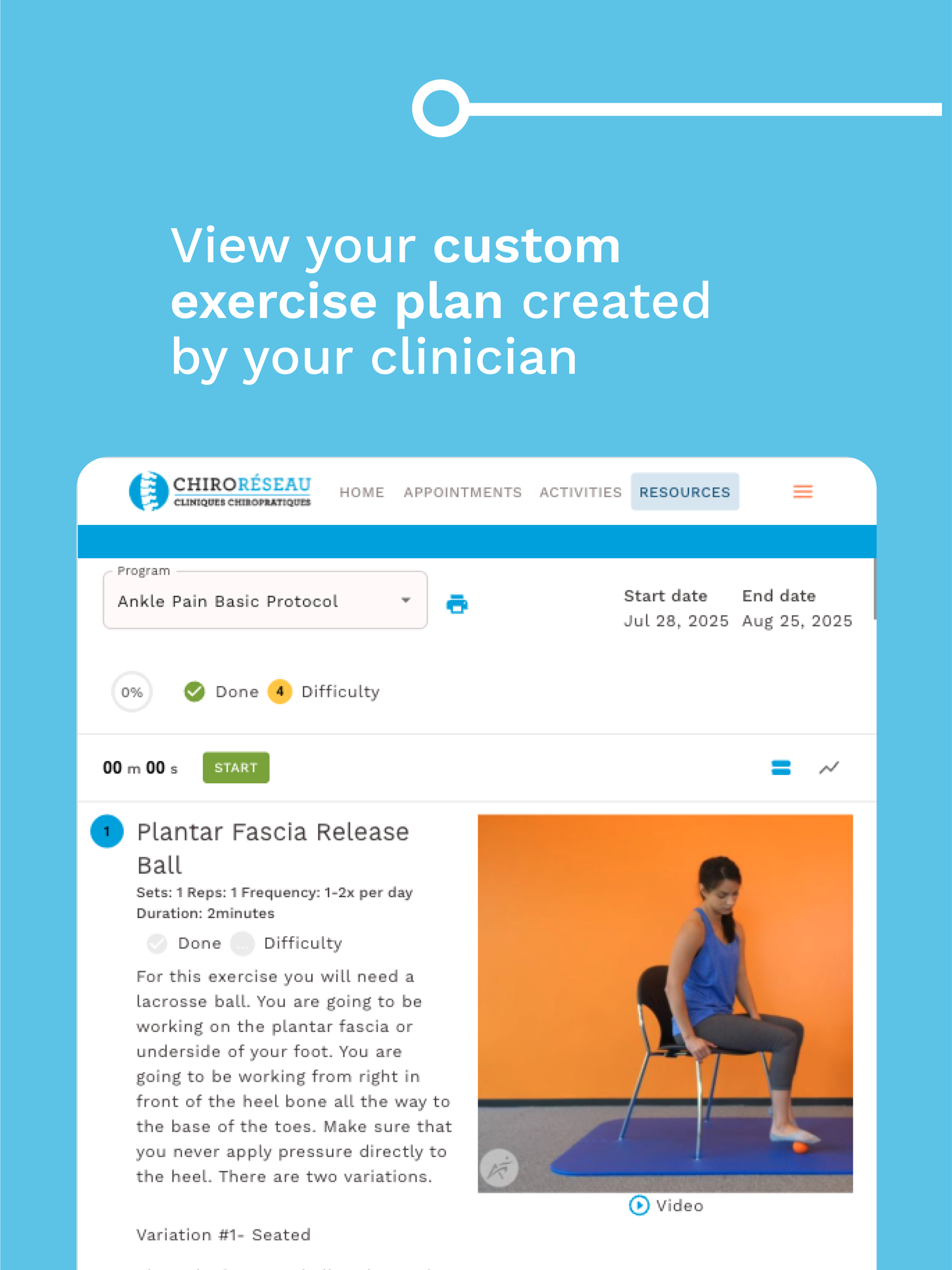 ChiroRéseau Exercise Portal screenshot 6