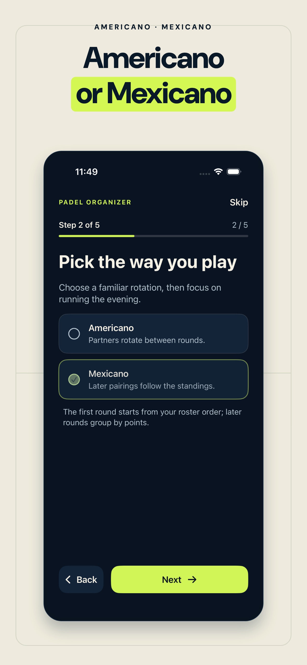 Screenshot 2 of Padel Organizer: Americano