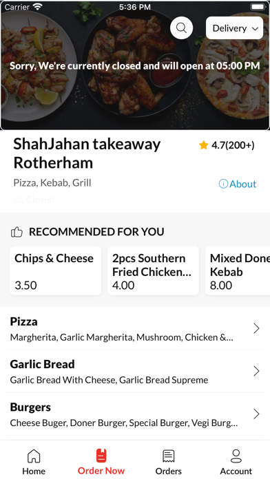 ShahJahan takeaway Rotherham. Screenshot