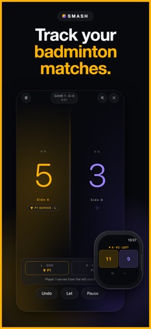 Badminton Scoreboard: Smash iPhone screenshot
