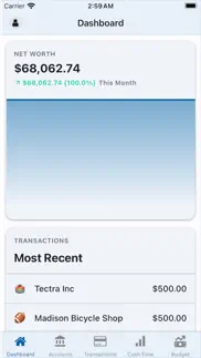 capstone: financial tracker iphone screenshot 1