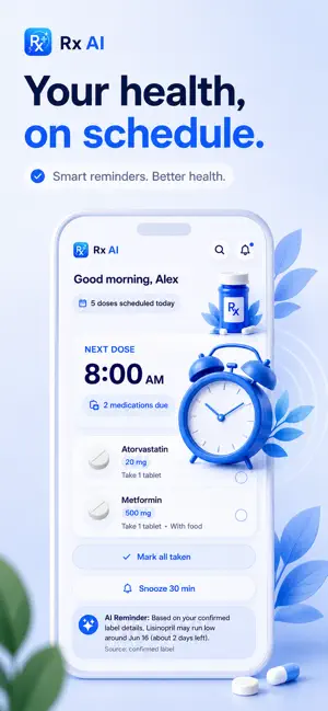 Rx AI: Medication Reminder screenshot 1