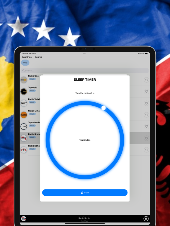 Radio Shqip Live iPad screenshot 6 - Music app