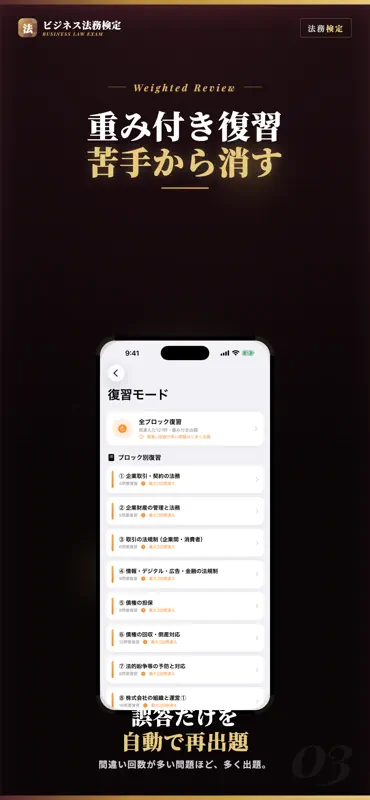 ビジネス実務法務検定2級 試験対策｜問題集 screenshot 3 of 5