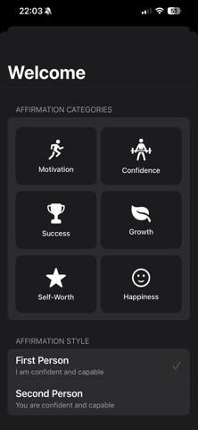 AURA: Your daily affirmations screenshot