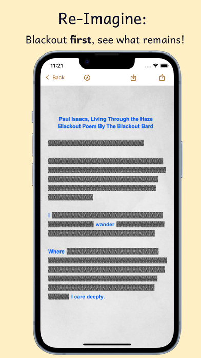 Blackout Bard: Blackout Poetry Screenshot