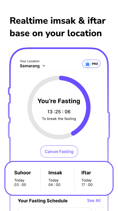 Muslim Fasting Calendar Alarm iPhone screenshot 4 - Lifestyle app