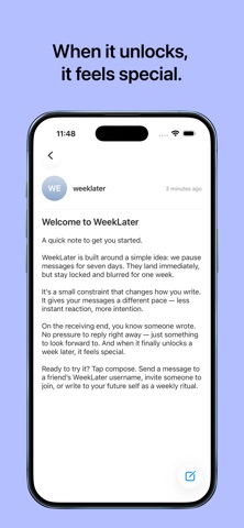 WeekLater: Slow Messaging Screenshot 3 of 4