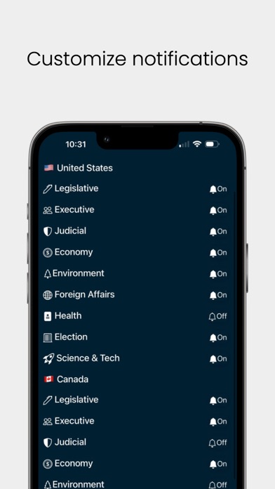 Gov Glance iPhone screenshot 7 - News app