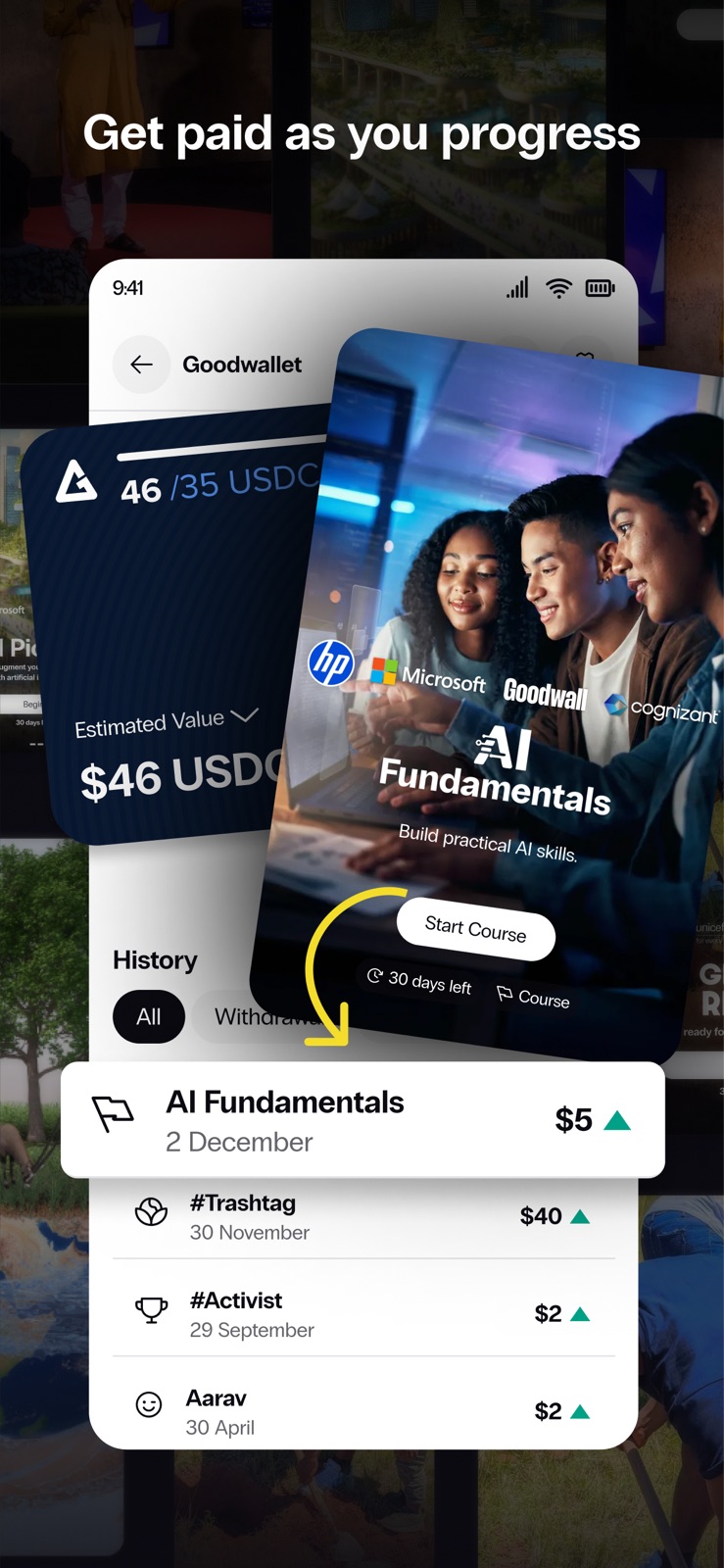 Goodwall - Learn & Earn iphone screenshot 2