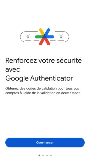 Capture d'écran de Google Authenticator sur iPhone 1