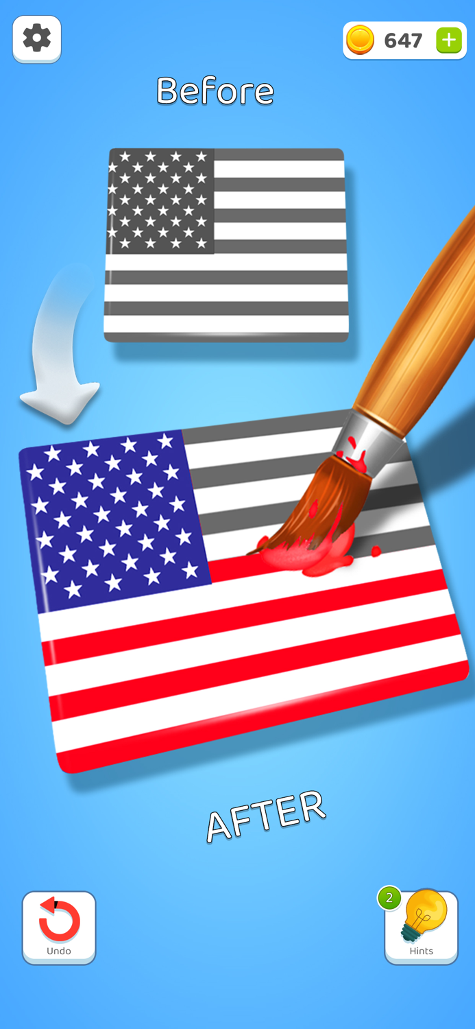 Paint Flag Color Match Puzzle